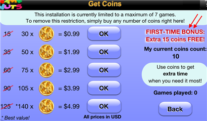 NameNuts: Removing App Limitations ('Bonus Coins!')